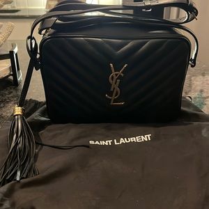 NWOT Saint Laurent “Lou” Medium Monogram Calfskin Leather Crossbody Bag